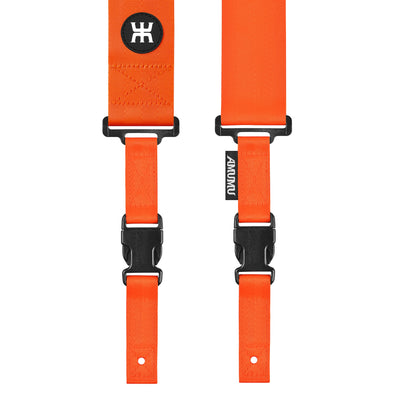 AMUMU® SNAPLOCK⢠Pro Guitar Strap - Quick-Release Buckle, Quick-Fetch Pick Holder SNPL-PRO-NY-ORG